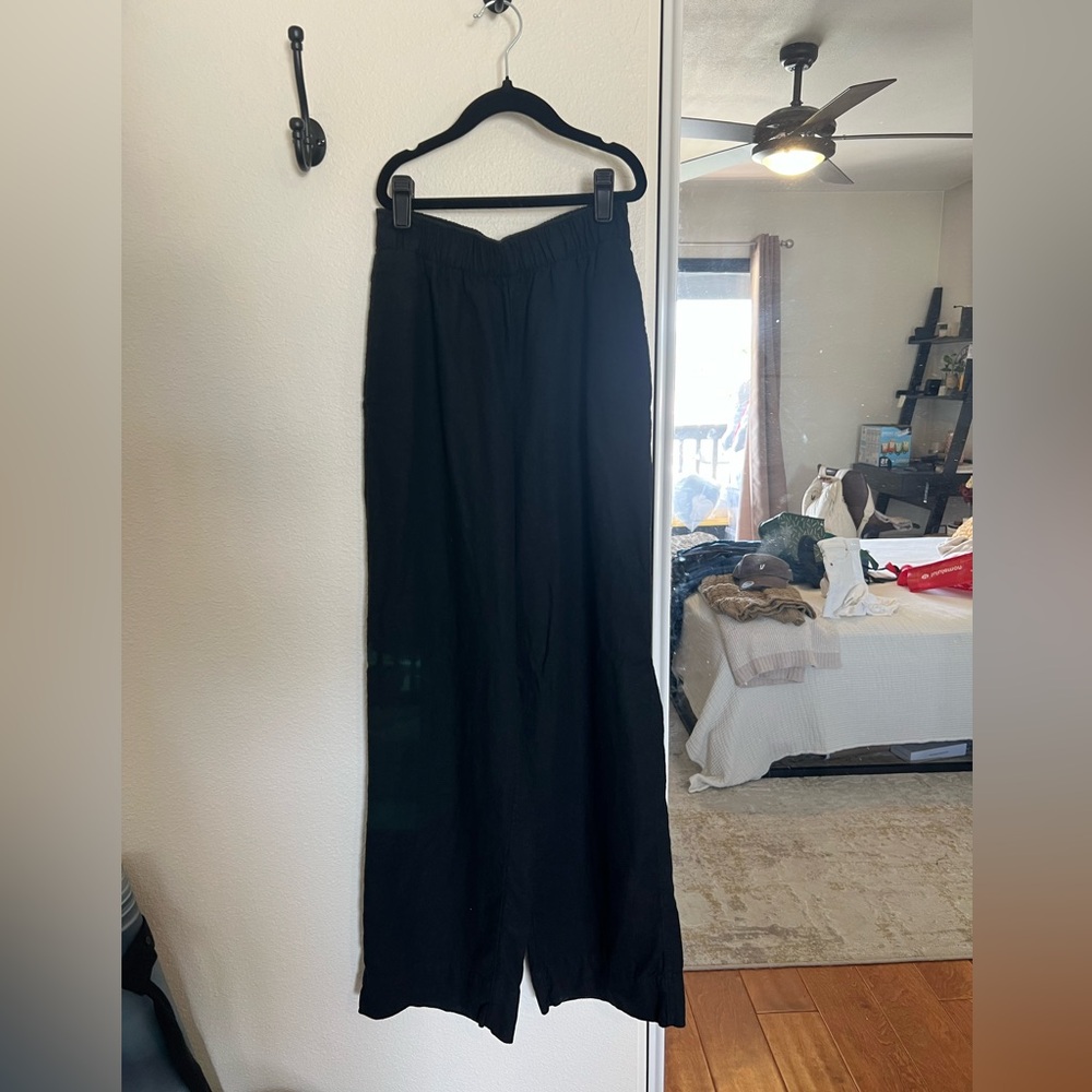 Abercrombie black linen pants